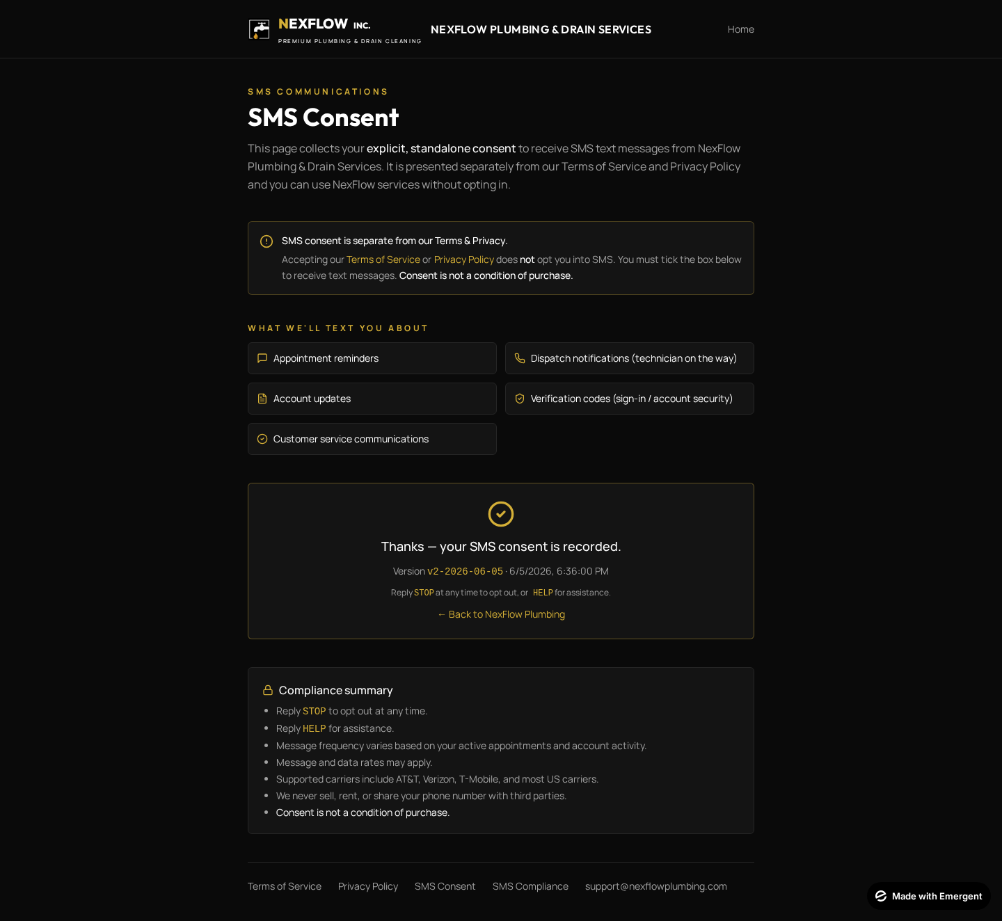 3. Confirmation after submission
